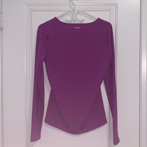 Adidas long sleeve pink/purple workout too - Picture 2 of 2
